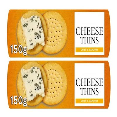 Cheese Thins Crisp & Savoury Crackers, 150g, Pack of 2