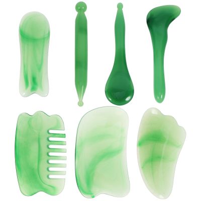 VICASKY Massage Tool Set Guasha Board Resin Facial Beauty User-Friendly Elegant Stylish Scraper for Wellness and Relaxation at Home