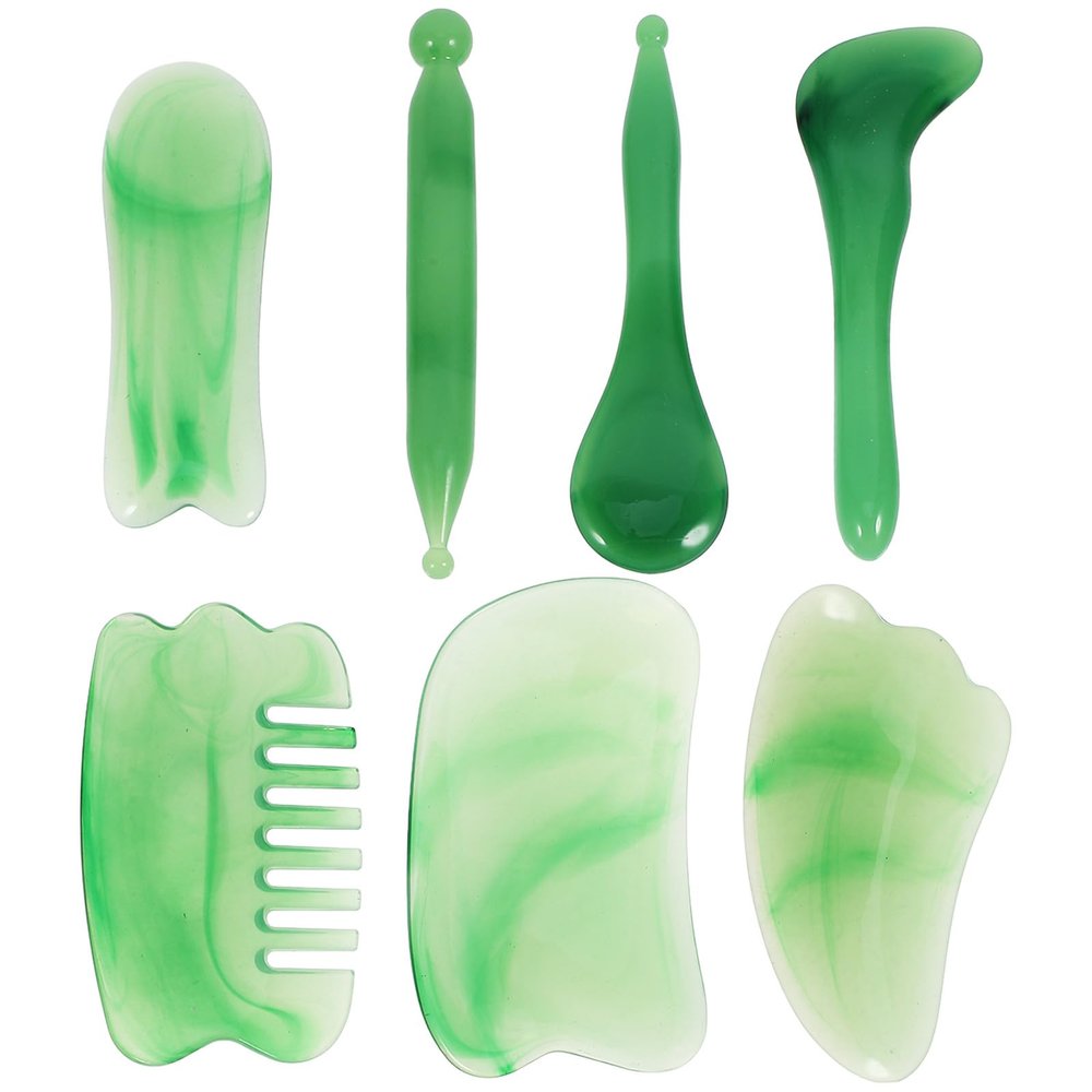 VICASKY Massage Tool Set Guasha Board Resin Facial Beauty User-Friendly Elegant Stylish Scraper for Wellness and Relaxation at Home