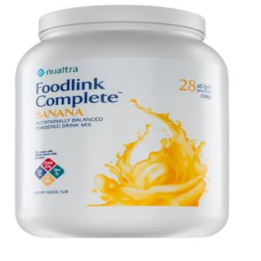 Foodlink Complete Banana Tub 28x57g Servings (1596g) Scoop Included In Tub