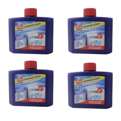 Ark Future W5 - PowerClean Dishwasher Cleaner Pack of 4 x 250ml Each | 5x Deep Cleaning Formula | for Filter, Pipes & Spray Nozzles