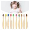 100Pcs Colorful Toothbrush Soft Bristle Charcoal Teeth Whitening Dental Oral Care(100Pcs Brown) view 2