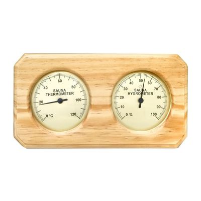 EpheyFIF Sauna Thermometer And Hygrometer 2 In 1 Fahrenheit Wood Thermometer-Hygrometer For Sauna Room Sauna Accessories