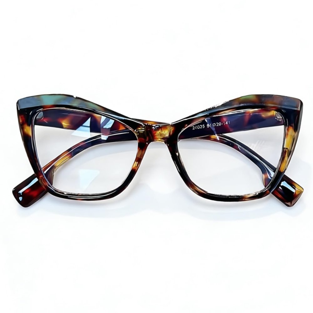 2026 New Vintage Y2K Cat-Eye Glasses, Pink & Clear Stylish Eyewear with Ultra-Light PC Frame, Trendy Designer Accessories (E)