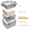 Uikdjgu Efficient Tofu with 3-Layer Draining System - Built-in Drainage, Dishwasher Safe, Ideal for Kitchen Cooking view 2