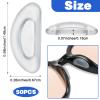 25 Pairs Eye Glasses Nose Pads, 2 mm Thickness Adhesive Anti Slip Nose Pads for Glasses with Airbag Cushion, Soft Silicone Eyeglasses Grips for Plastic Frames Sunglasses, Eyeglasses & Reading (Clear) view 2