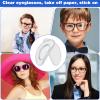 25 Pairs Eye Glasses Nose Pads, 2 mm Thickness Adhesive Anti Slip Nose Pads for Glasses with Airbag Cushion, Soft Silicone Eyeglasses Grips for Plastic Frames Sunglasses, Eyeglasses & Reading (Clear) view 4
