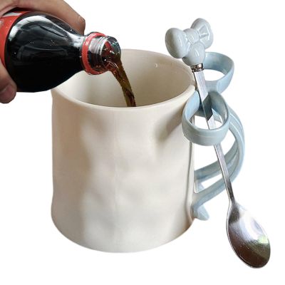 Pink Bow Coffee Mug Cute Charming Pink Ribbon Bow Handle Coffee Mug