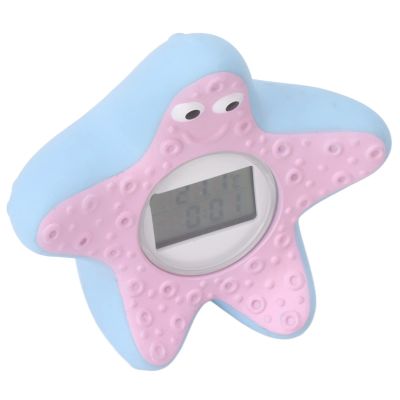 FreshCart Basics Baby Water Thermometer Starfish Clock Timing 3 Color Light Floating Water Thermometer for Bathing Baby Blue 3.6 X .6 X 1.4in for Home