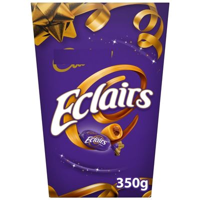 Cadbry Eclairs Chocolate Carton 350g, Caramels with milk chocolate centres, By SSN Spark Systems Network (2x Box)