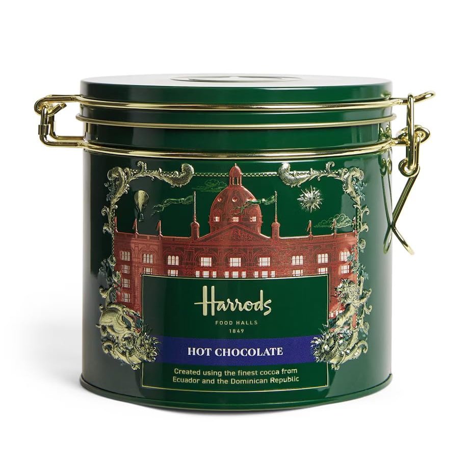 Harrods Hot Chocolate, Premium Cocoa from Ecuador and Dominican Republic, 250g Tin