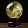 UYCUODLUY Yellow Crystal Ball Ornament Citrine Quartz Gemstones Sphere Decorative Witchcraft for Living Room Bedroom TV Cabinet Crafts Gifts,7cm/2.7in view 2