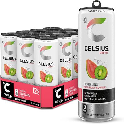 Celsius Sparkling Kiwi Guava Zero Sugar Energy Drink 355 mL 12 Pack