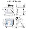 Automatic Toilet Risers with Anti-Slip Armrests, 360 Wheels, Ergonomic Lifting Angle, Safety Brakes for Enhanced Stability and Easy Use view 2