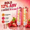 Satchmo Caribbean Rum Cocktail combo Strawberry Daiquiri and Raspberry Mojito, 12% ABV, Ready to Drink, 250ml, 4 Pack (4 x 250 ML -12% ABV) view 2