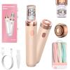 2-in-1 Epilator for Women, Facial Hair Remover for Women,Face Epilator & Body Shaver, Painless Hair Removal Device for Ladies, Shavers for Face, Bikini Area, Lip, Chin, Leg, Arms (Rose) view 1