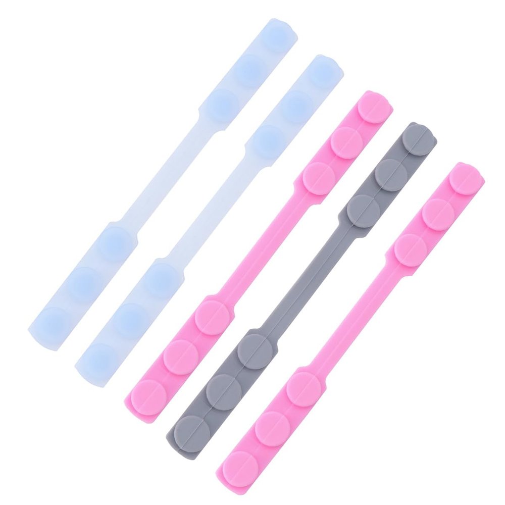MAGICLULU Adjustable Mask Ear Hooks 5Pcs Silicone Extension Buckles for Ear Protection with Anti-Strangulation Design Suitable for Reusable Masks in Settings Random Color