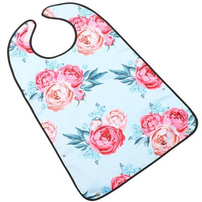 MAGICLULU Waterproof Reusable Adult Bibs with Sticky Strap for Women Protective Cloth for Elderly Dining