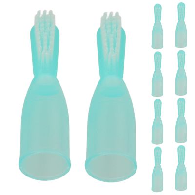 MAGICLULU 20pcs Prison Tooth Brush Small Toothbrush with Finger Cover Effective Cleaning of Teeth and Gums Short Handle Plastic Pp for Prison Use