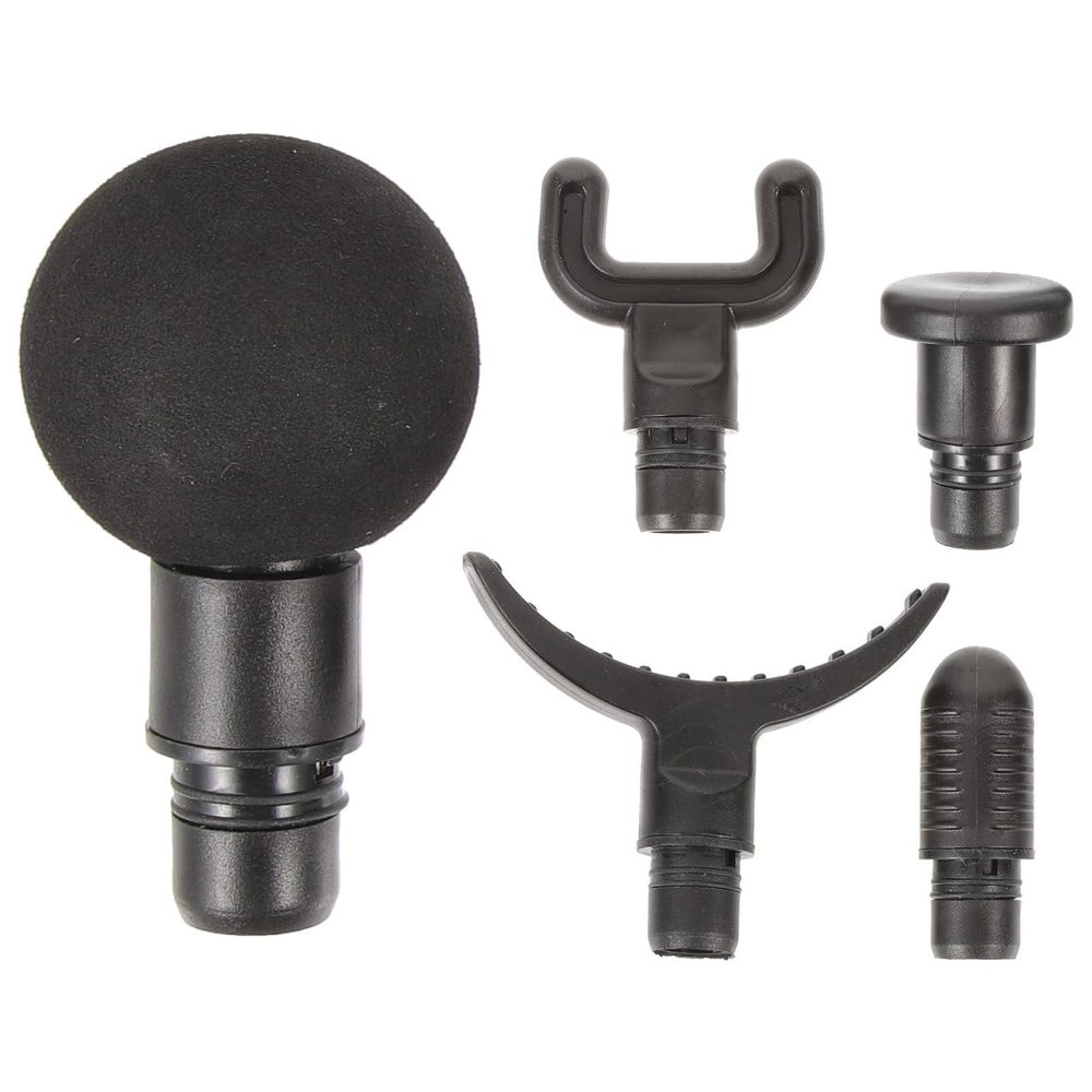 Ciieeo 5-Piece Percussion Massager Attachments Kit - Universal Replacement Heads for Handheld Devices | Targeted Muscle Recovery Tools with Dual-Prong Shape for Home and Gym