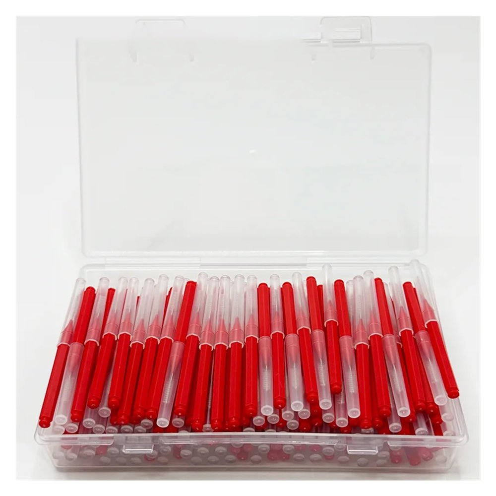 160 Pcs Interdental Brushes for Superior Oral Care Cleaning Essential Tool for Hygiene(160pcs red 1.0mm)
