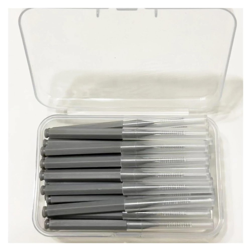 30pcs Interdental Brushes Dental Brush Between Teeth for Orthodontic Clean Cleaning Tools Soft(30pcs 0.6 mm Grey)
