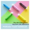 Mini Foldable Travel Toothbrush Portable Adult Dental Brush with Transparent Candy Colors(1PC Black) view 2