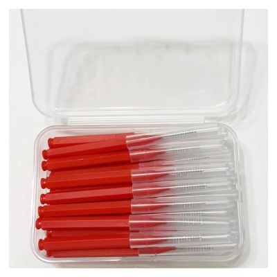 30pcs Interdental Brushes Dental Brush Between Teeth for Orthodontic Clean Cleaning Tools Soft(30pcs 1.0 mm red)