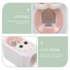 Operitacx Adorable Wall Toothpaste Dispenser Toothpaste Squeezer Wall-Mounted Plastic Pink Bunny Design Prevents Waste Bathroom Use view 3