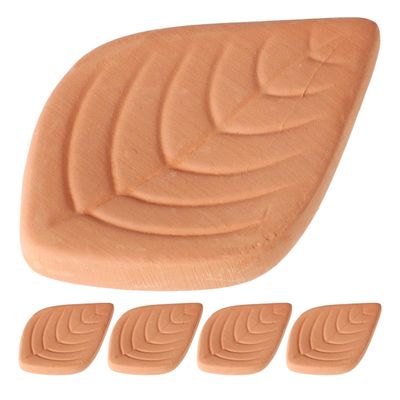MAGICLULU 5pcs Brown Sugar Saver Reusable Moisture Keeper Sugar Terracotta Leaf Design Compact Absorbs Moisture for Food Storage and Daily Use