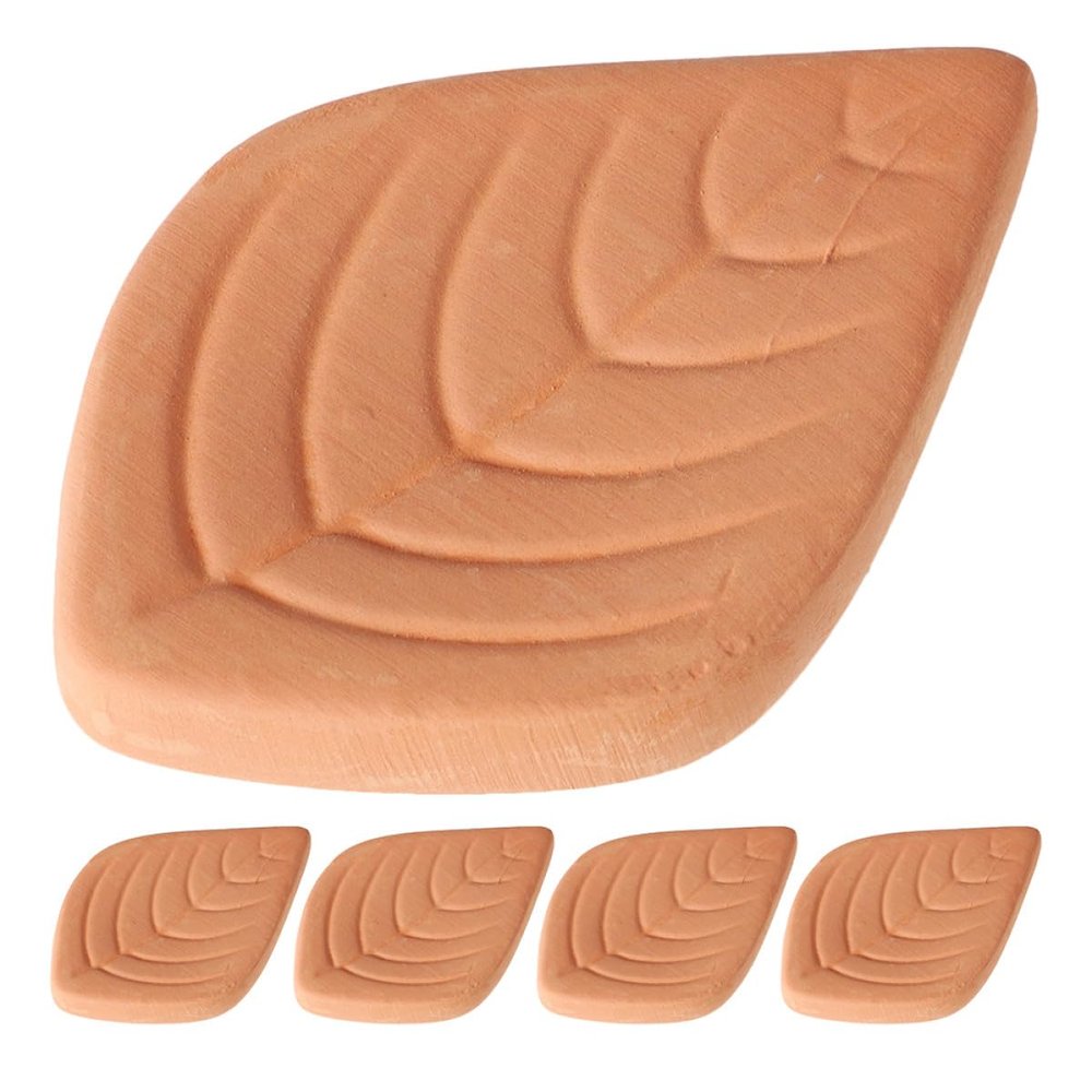MAGICLULU 5pcs Brown Sugar Saver Reusable Moisture Keeper Sugar Terracotta Leaf Design Compact Absorbs Moisture for Food Storage and Daily Use