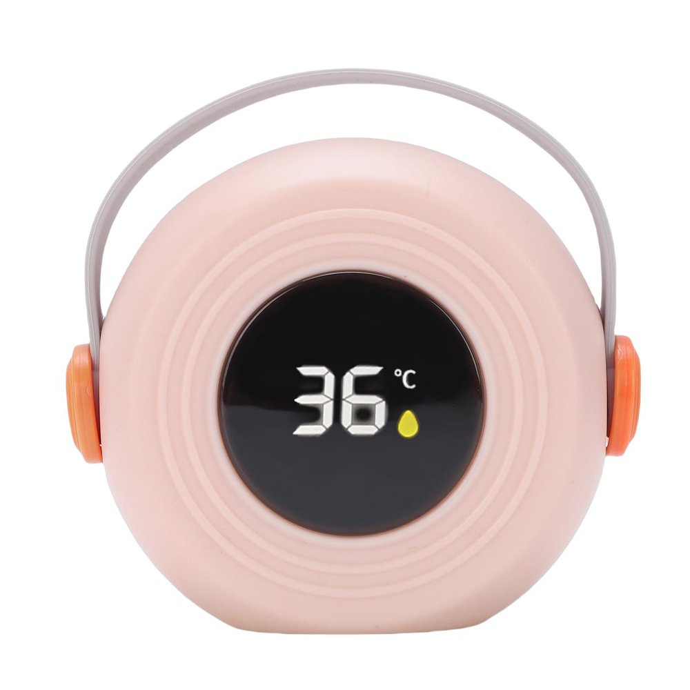 Eminchu Baby Bath Thermometer, Water Proof LED Digital Thermometer with Speaker Shape and Temperature Alert, for Infant Toddler Bathtub Swimming Pool (Light Pink)