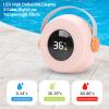 Eminchu Baby Bath Thermometer, Water Proof LED Digital Thermometer with Speaker Shape and Temperature Alert, for Infant Toddler Bathtub Swimming Pool (Light Pink) view 2