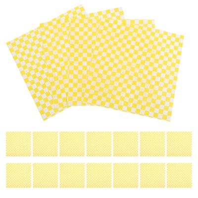 GANAZONO 50 Sheets Food Wrap Paper Sandwich Cake Wrappers 8.5 X 11 Inch Paper Non-Stick Greaseproof Yellow with Snowflakes and Christmas Trees Design for Family Gatherings and Picnics