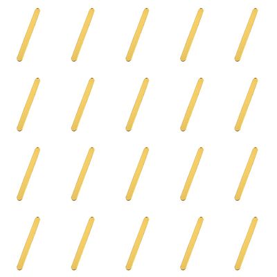 Children Reusable Acrylic Ice Cream Sticks 20pcs Golden DIY