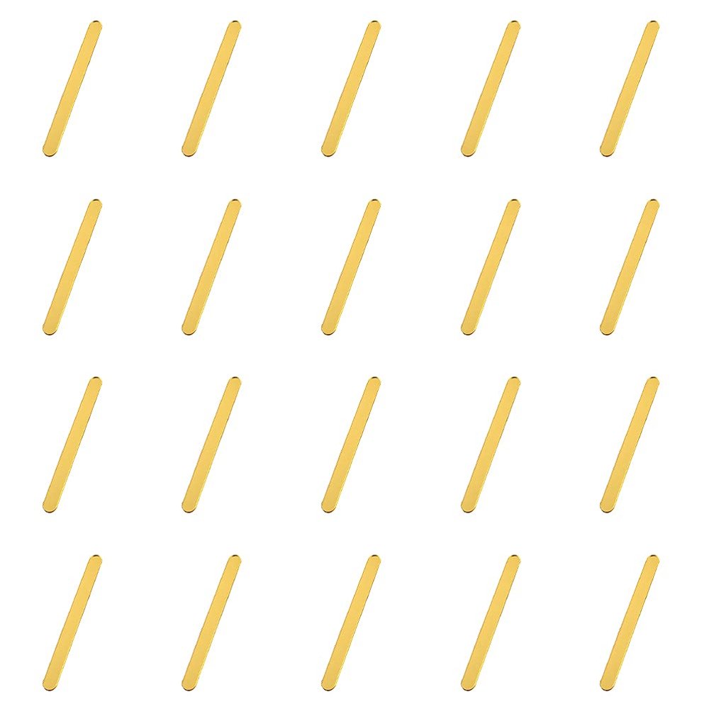 Children Reusable Acrylic Ice Cream Sticks 20pcs Golden DIY