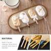 Children Reusable Acrylic Ice Cream Sticks 20pcs Golden DIY view 3