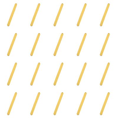 Homoyoyo 20pcs Craft Stick Ice Cream DIY Materials Acrylic Safe Practical Golden Reusable Sticks for Birthday Party Accessories
