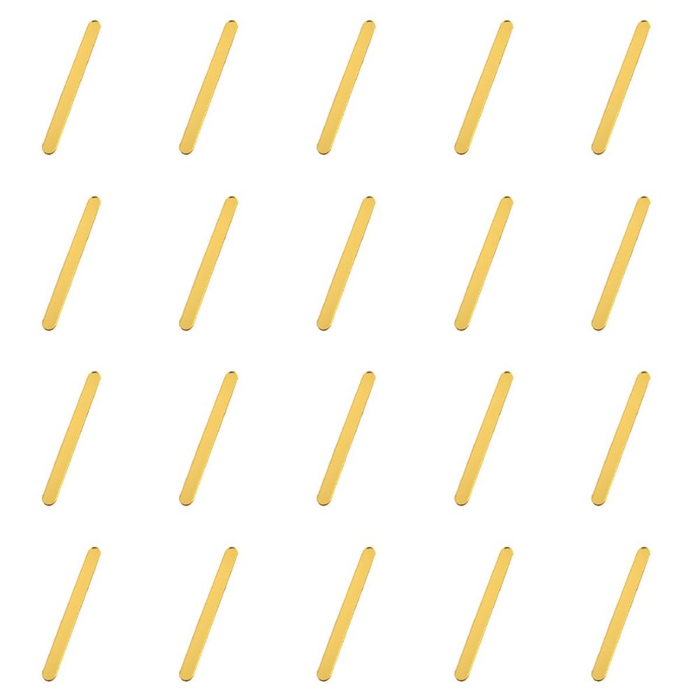 Homoyoyo 20pcs Craft Stick Ice Cream DIY Materials Acrylic Safe Practical Golden Reusable Sticks for Birthday Party Accessories