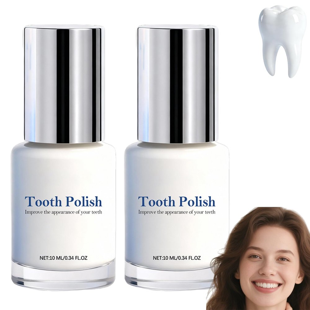 Instant Whitening Tooth Paint,Whitening Toothpaste Sensitive Teeth,Tooth Polish,Teeth Whitening Mouthwash,Simple & Portable Paint for Teeth,Stain Removal and Freshen Breath (2pcs)