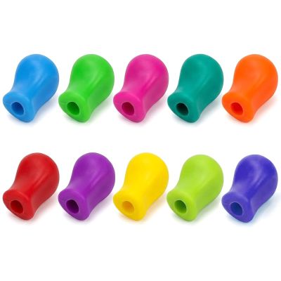 10 Pcs Silicone Pencil Grips for Children Handwriting,Silicone Pencil Holder for Kids Better Handwriting,Multicolored Soft Writing Aid Grips for Preschooler Toddler Kindergarten (Random Colours)