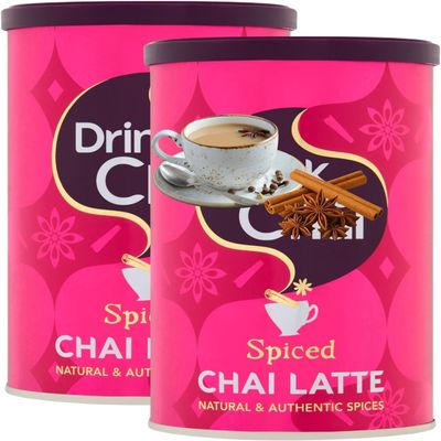 Spiced Chai Latte Powder Pack of 2 250g Instant Creamy Chai Drink Mix Refill Aromatic Spices & Black Tea Caf-Style Latte at Home Just Add Hot Water or Milk
