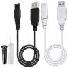 2 Pcs USB Charging Cable for Water Flosser, Portable Water Flosser Charger, Replacement Charger Compatible with Hangsun COSLUS Nicwell Fairywill Aquasonic Nicefeel Oralfree MOSPRO(1.24M Black&White