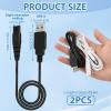 2 Pcs USB Charging Cable for Water Flosser, Portable Water Flosser Charger, Replacement Charger Compatible with Hangsun COSLUS Nicwell Fairywill Aquasonic Nicefeel Oralfree MOSPRO(1.24M Black&White view 2