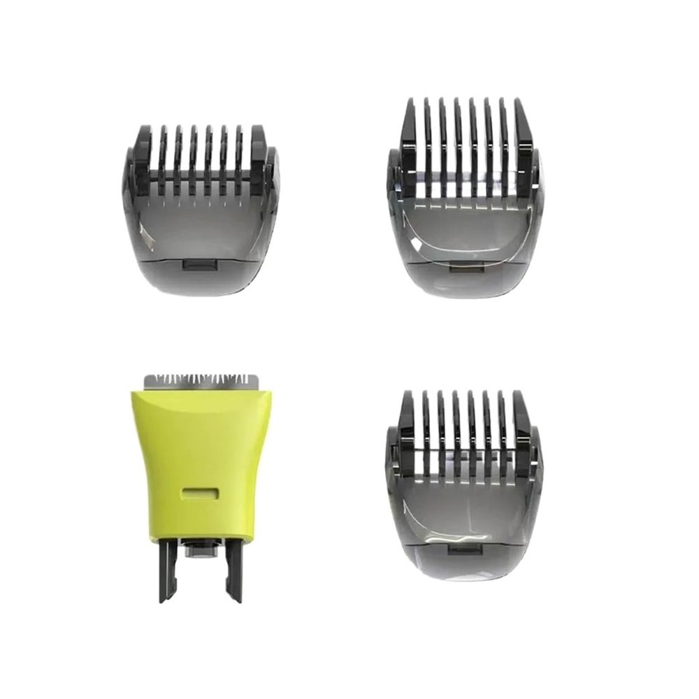 Compatible for OneBlade Series, 4 Pcs Comb & Manual Beard Shaver Replacement Blades, Trimmer Spare Accessories