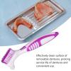 Naroote False Teeth Cleaning Brush Effective Denture Toothbrush for Easy Denture Cleaning for Adults view 2