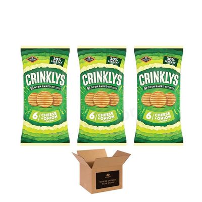 Jacobs Crackers, Crinklys, Twiglets, Mini Cheddars Crisps & Savoury Snack Crunchy Cheese & Onion, Salt & Vinegar, Prawn Cocktail & more Baked - (Cheese & Onion 6x23g-Pack 3)