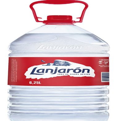Lanjarn Natural Mineral Water, Large Plastic Bottle, 6.25L, Caffeine Free, Still Water from Sierra Nevada, pack 3
