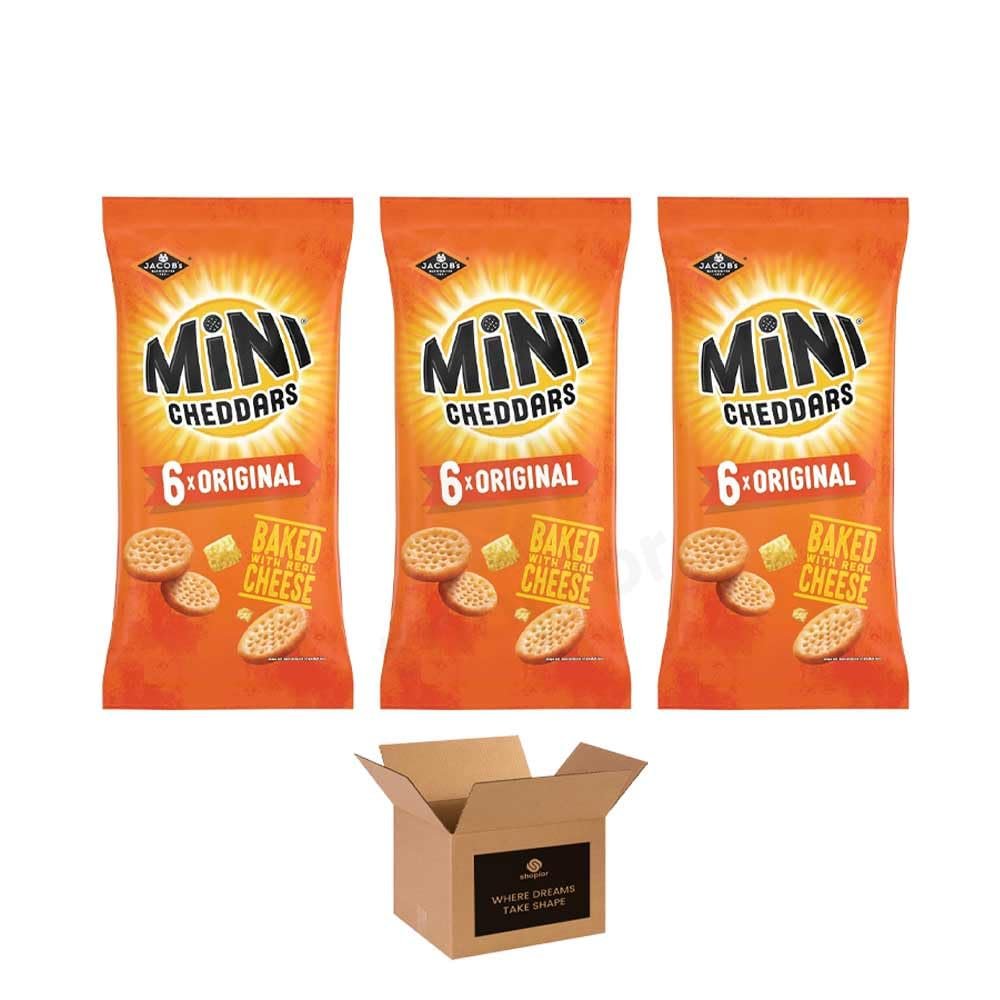 Jacobs Crackers, Crinklys, Twiglets, Mini Cheddars Crisps & Savoury Snack Crunchy Cheese & Onion, Salt & Vinegar, Prawn Cocktail & more Baked - (6x Originals 23g - Pack 3)