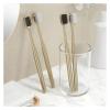2/4Pcs Luxury Soft Toothbrush Men Women Adult Tooth Brush Electroplate Gold Silver Color Brushes Toothbrushes(2PCS Gold) view 4